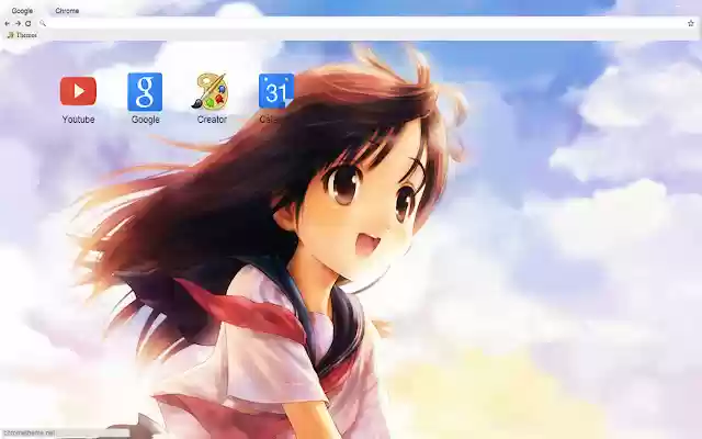 Very Cute Anime Girl theme 1920x1080  from Chrome web store to be run with OffiDocs Chromium online