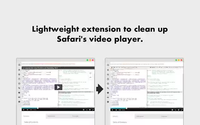 Video Cleaner for Safari™  from Chrome web store to be run with OffiDocs Chromium online