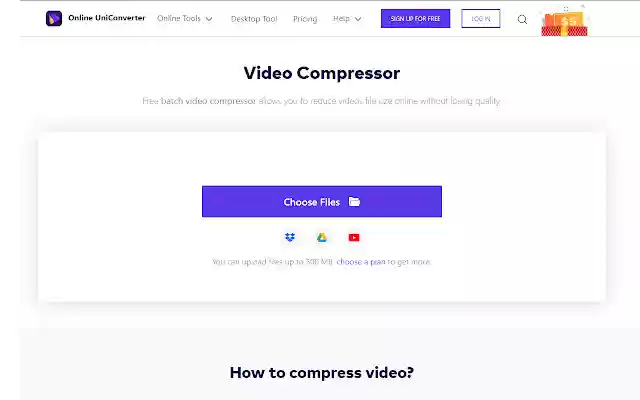 Video Compressor  from Chrome web store to be run with OffiDocs Chromium online
