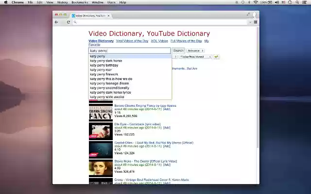 Video Dictionary with Drive  from Chrome web store to be run with OffiDocs Chromium online