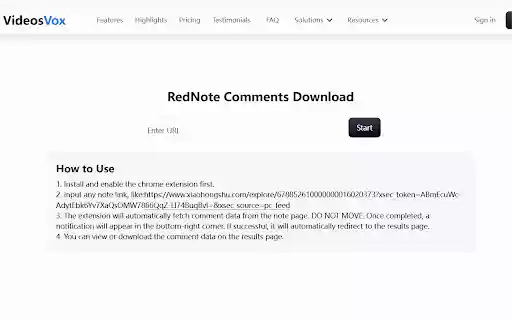 VideosVox Web Helper  from Chrome web store to be run with OffiDocs Chromium online