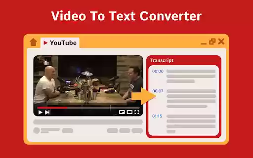 Video to Text Converter  from Chrome web store to be run with OffiDocs Chromium online