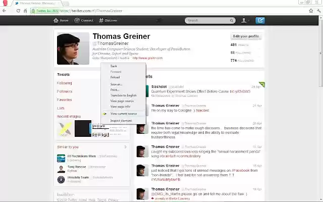 view current source  from Chrome web store to be run with OffiDocs Chromium online