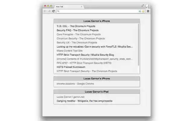 View Devices in New Tab  from Chrome web store to be run with OffiDocs Chromium online