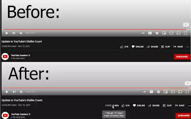 ดูอัตราส่วนไลค์สำหรับ YouTube จาก Chrome เว็บสโตร์ที่จะเรียกใช้ด้วย OffiDocs Chromium ทางออนไลน์