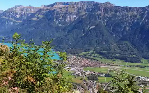 View of Interlaken from the Harder Kulm Mountain in Switzerland  from Chrome web store to be run with OffiDocs Chromium online
