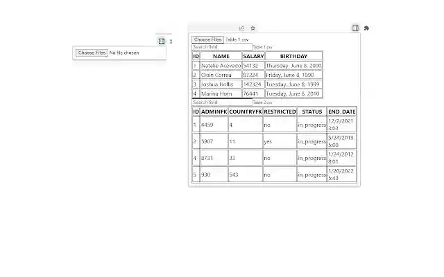 View Tables from Chrome web store to be run with OffiDocs Chromium online View Tables from Chrome web store to be run with OffiDocs Chromium online