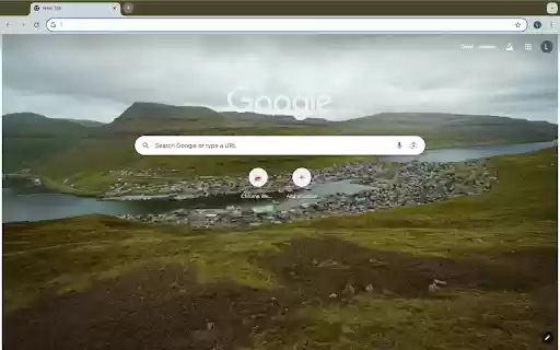 village and mountains  from Chrome web store to be run with OffiDocs Chromium online
