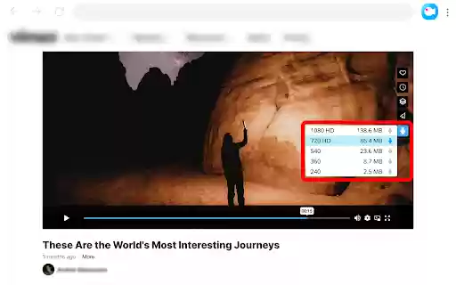VimUp Video Downloader  from Chrome web store to be run with OffiDocs Chromium online