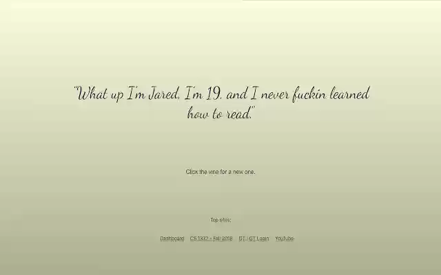 Vine Quotes New Tab  from Chrome web store to be run with OffiDocs Chromium online
