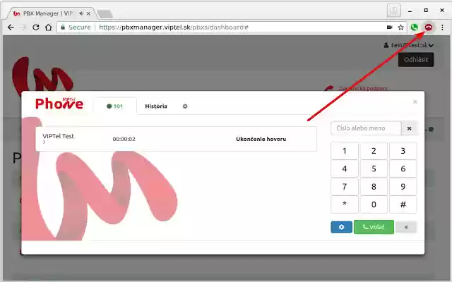 VIPTel Phone: End Call  from Chrome web store to be run with OffiDocs Chromium online
