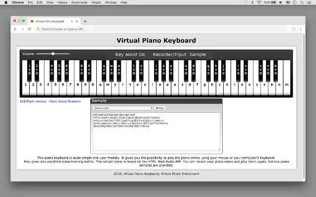 پیانو مشکی مجازی از فروشگاه وب Chrome با OffiDocs Chromium به صورت آنلاین اجرا می شود