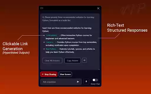 Vision Intelligence Pilot (VIP)  from Chrome web store to be run with OffiDocs Chromium online