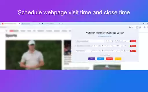 Visitimer  from Chrome web store to be run with OffiDocs Chromium online