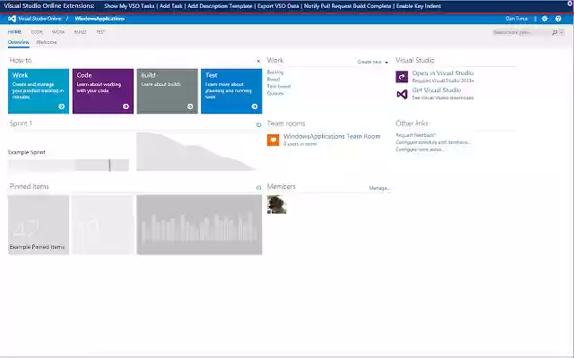 Visual Studio Online Extension  from Chrome web store to be run with OffiDocs Chromium online