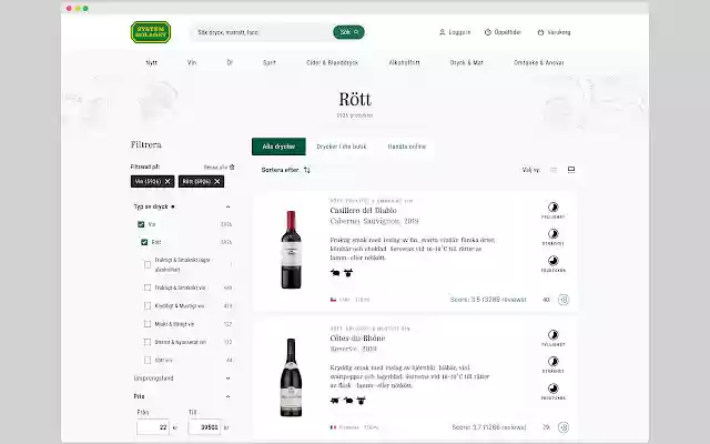 Vivino Rating for Systembolaget  from Chrome web store to be run with OffiDocs Chromium online