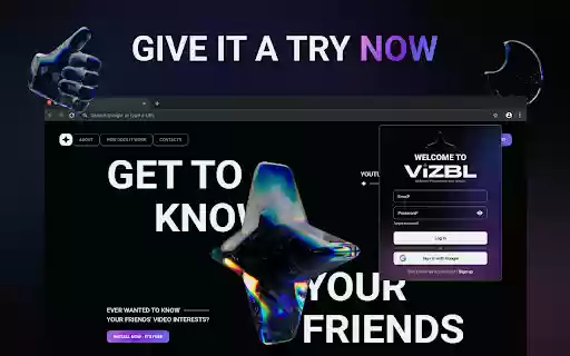 ViZBL Get To Know Your Friends  from Chrome web store to be run with OffiDocs Chromium online