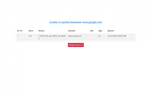 Vizualizator Cookie uri from Chrome web store to be run with OffiDocs Chromium online Vizualizator Cookie uri from Chrome web store to be run with OffiDocs Chromium online