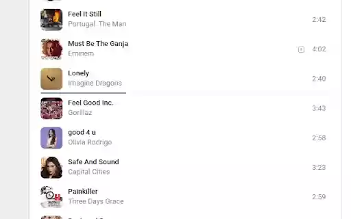 vkAudio  from Chrome web store to be run with OffiDocs Chromium online