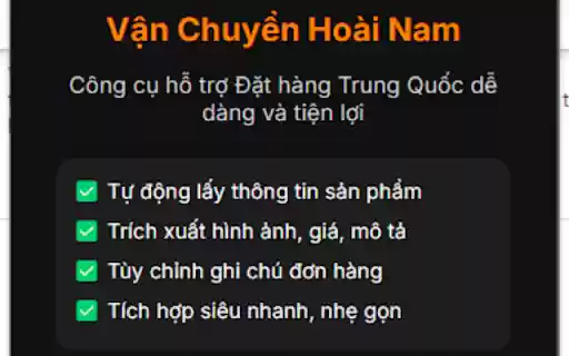 Vận Chuyển Hoài Nam from Chrome web store to be run with OffiDocs Chromium online Vận Chuyển Hoài Nam from Chrome web store to be run with OffiDocs Chromium online