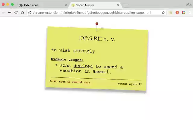 VocabMaster  from Chrome web store to be run with OffiDocs Chromium online