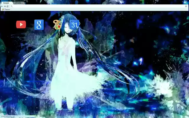 vocaloid Watercolor Miku theme 1920x1080  from Chrome web store to be run with OffiDocs Chromium online