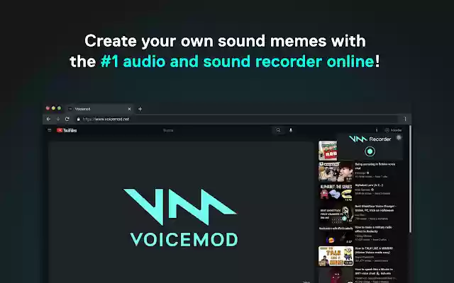 Voicemod Recorder  from Chrome web store to be run with OffiDocs Chromium online