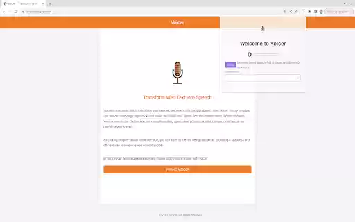 Voicer  from Chrome web store to be run with OffiDocs Chromium online