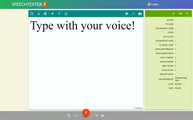 Voice to Text  from Chrome web store to be run with OffiDocs Chromium online