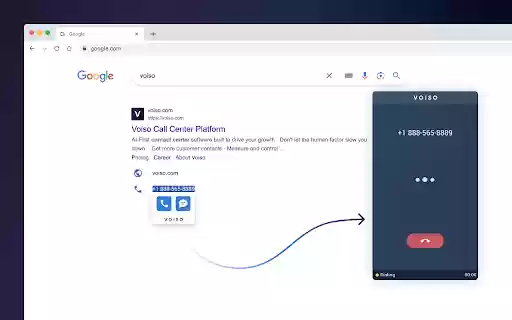Voiso Contact Center  from Chrome web store to be run with OffiDocs Chromium online