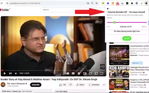 Volume Booster 6X Increase Sound  from Chrome web store to be run with OffiDocs Chromium online