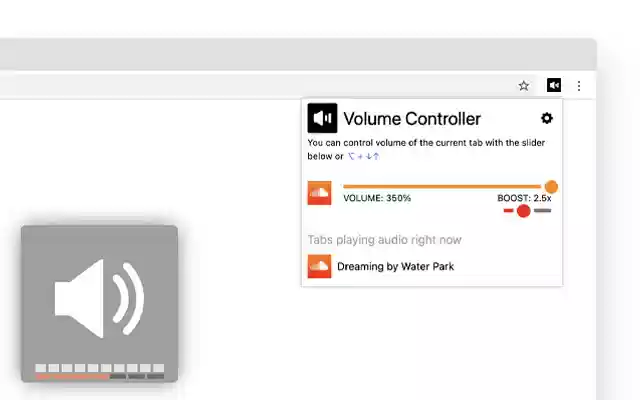 VolumeController  from Chrome web store to be run with OffiDocs Chromium online