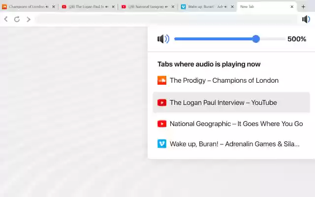 Volume Controller  Booster  from Chrome web store to be run with OffiDocs Chromium online