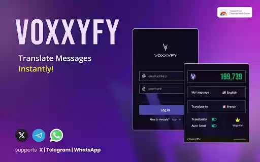 Voxxyfy  from Chrome web store to be run with OffiDocs Chromium online