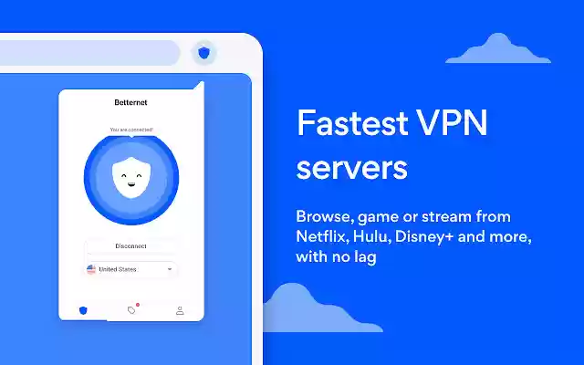 VPN Gratis Betternet Proksi VPN Tidak Terbatas dari toko web Chrome untuk dijalankan dengan OffiDocs Chromium online
