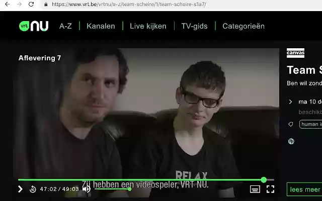 VRT NU ondertitel voorlezer from Chrome web store to be run with OffiDocs Chromium online VRT NU ondertitel voorlezer from Chrome web store to be run with OffiDocs Chromium online