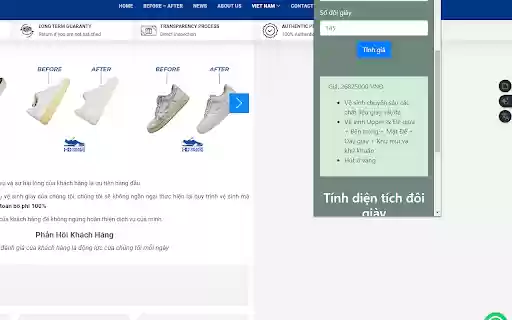 Vệ Sinh Giày from Chrome web store to be run with OffiDocs Chromium online Vệ Sinh Giày from Chrome web store to be run with OffiDocs Chromium online