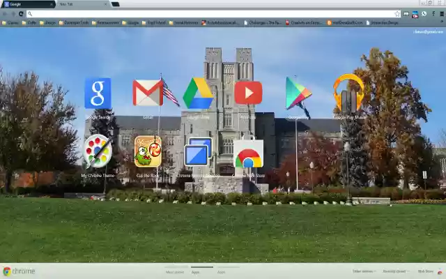 VT Burruss Hall Theme  from Chrome web store to be run with OffiDocs Chromium online