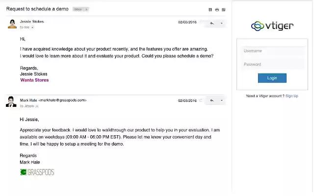 Vtiger for Gmail from Chrome web store to be run with OffiDocs Chromium online Vtiger for Gmail from Chrome web store to be run with OffiDocs Chromium online