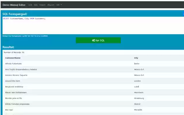 W3Schools Power Sql Editor from Chrome web store to be run with OffiDocs Chromium online W3Schools Power Sql Editor from Chrome web store to be run with OffiDocs Chromium online