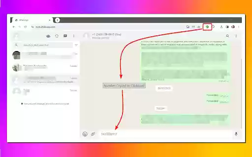 WACopyMate  from Chrome web store to be run with OffiDocs Chromium online