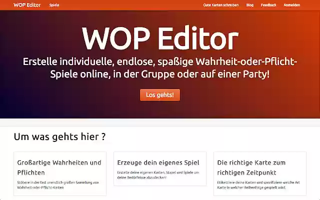 Wahrheit oder Pflicht Editor from Chrome web store to be run with OffiDocs Chromium online Wahrheit oder Pflicht Editor from Chrome web store to be run with OffiDocs Chromium online