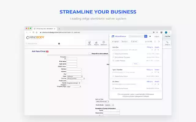 WaiverForever Connect  from Chrome web store to be run with OffiDocs Chromium online
