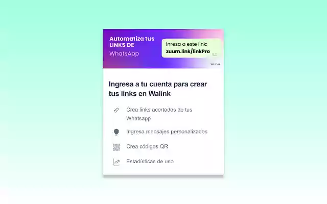 Walink  from Chrome web store to be run with OffiDocs Chromium online