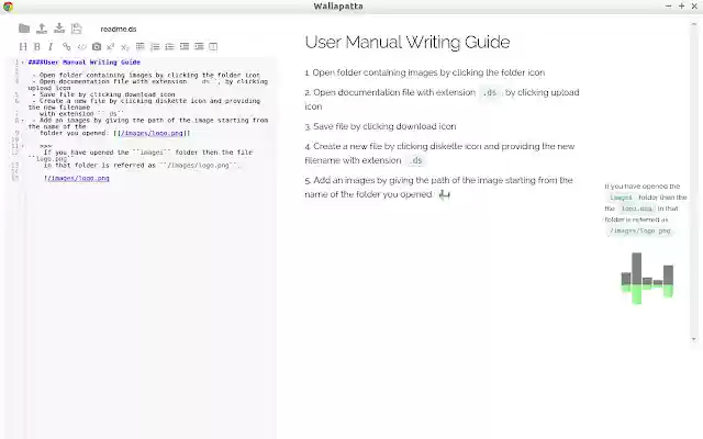 Wallapatta  from Chrome web store to be run with OffiDocs Chromium online