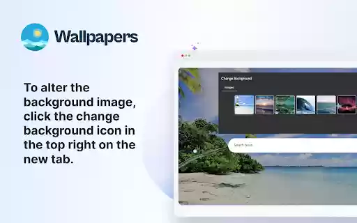 Wallpapers New Tab  from Chrome web store to be run with OffiDocs Chromium online