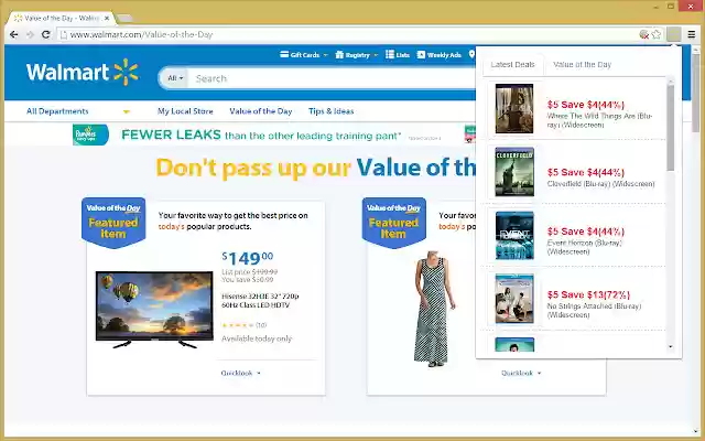 Walmart Deals  from Chrome web store to be run with OffiDocs Chromium online