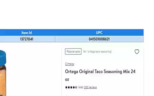 Walmart Extractor znzinc  from Chrome web store to be run with OffiDocs Chromium online