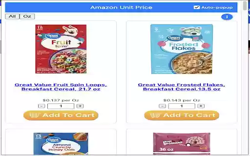 Walmart Unit Price  from Chrome web store to be run with OffiDocs Chromium online