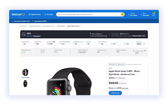 Walmart WFS Profit Calculator from Chrome web store to be run with OffiDocs Chromium online Walmart WFS Profit Calculator from Chrome web store to be run with OffiDocs Chromium online